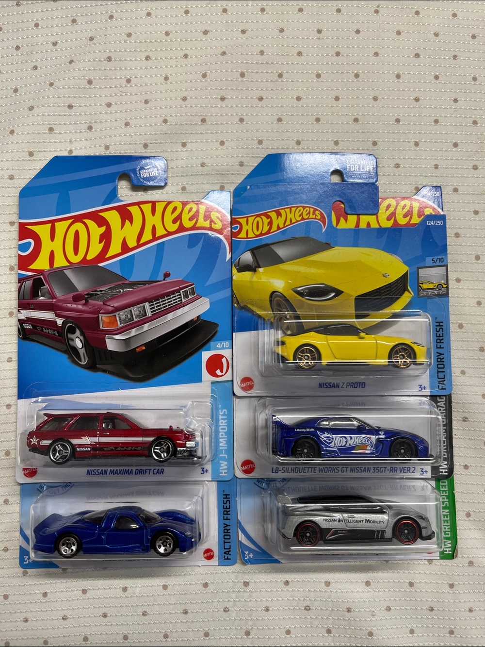 Hot Wheels Kids Nissan Toy Car Bundle, 2021-2022